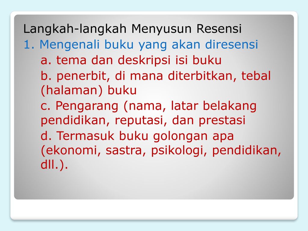 Langkah Langkah Membuat Resensi Beinyu